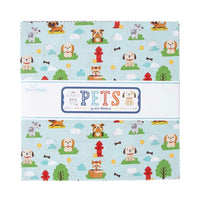 Pets Fabric 10 Inch Stacker Layer Cake by Lori Whitlock for Riley Blake Designs