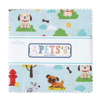 Pets Fabric 5 Inch Stacker Charm Pack by Lori Whitlock for Riley Blake Designs