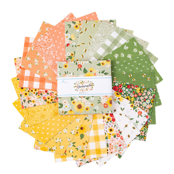 Homemade Fabric 5 Inch Stacker Charm Pack by Echo Park Paper Co for Riley Blake Designs