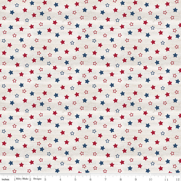 Let Freedom Soar Fabric Stars Off White C10521-OFFWHITE Patriotic Quilting Fabric