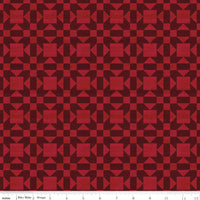 Barn Quilts Fabric Sister's Choice Red by Tara Reed for Riley Blake Designs C11052-RED