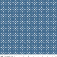 Christmas Village Fabric Snowflakes Denim by Katherine Lenius for Riley Blake Designs C12246-DENIM