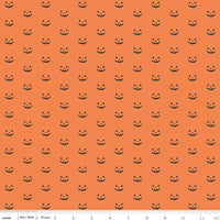 Hey Bootiful Fabric Jack-o'-Lanterns Orange by My Mind's Eye for Riley Blake Designs C13136-ORANGE