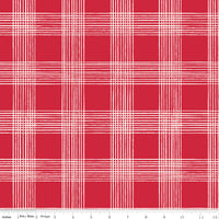 Land of the Brave Fabric Plaid Red by My Mind's Eye for Riley Blake Designs C13143-RED