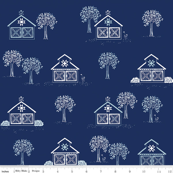 Simply Country Fabric - Main Navy - Tasha Noel - Riley Blake Designs - C13410-NAVY