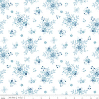 Simply Country Fabric - Bouquets White - Tasha Noel - Riley Blake Designs - C13411-WHITE