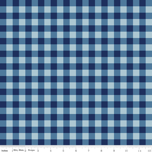 Simply Country Fabric - Gingham Navy - Tasha Noel - Riley Blake Designs - C13413-NAVY