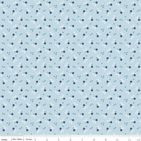 Simply Country Fabric - Floral Blue - Tasha Noel - Riley Blake Designs - C13416-BLUE