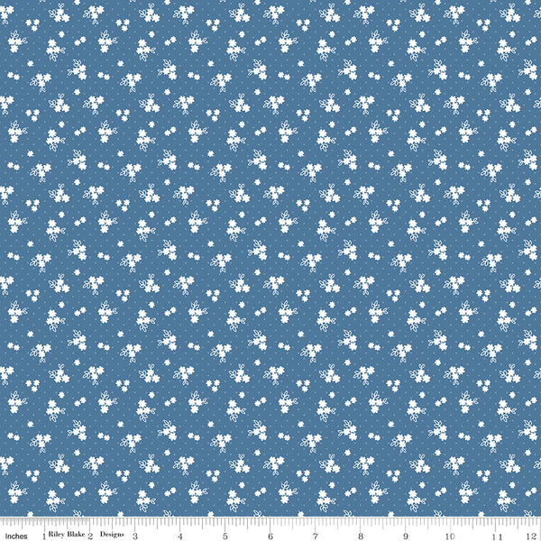 Simply Country Fabric - Floral Denim - Tasha Noel - Riley Blake Designs - C13416-DENIM