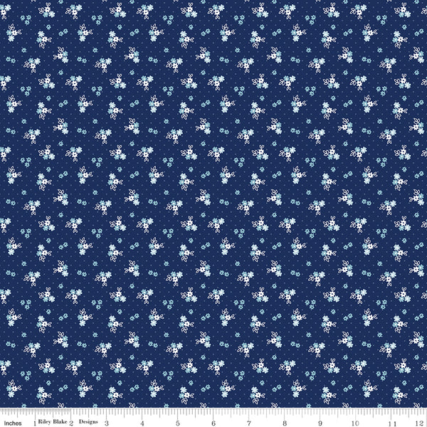 Simply Country Fabric - Floral Navy - Tasha Noel - Riley Blake Designs - C13416-NAVY