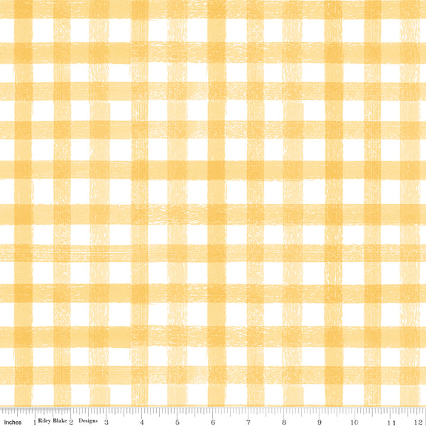 Homemade Fabric Gingham Sunshine by Echo Park Paper Co for Riley Blake Designs C13721-SUNSHINE