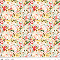 Homemade Fabric Floral White by Echo Park Paper Co for Riley Blake Designs C13723-WHITE