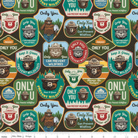 Only You Fabric - Main Bark - Smokey Bear - Riley Blake Designs - C14640-BARK
