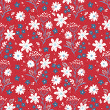 Firework Fields Fabric - Main Red - Gracey Larson - Riley Blake Designs