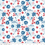 Firework Fields Fabric - Main White - Gracey Larson - Riley Blake Designs