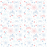 Firework Fields Fabric - Fireworks White - Gracey Larson - Riley Blake Designs