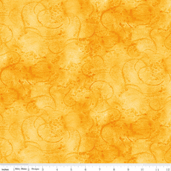 Painter's Watercolor Swirl Fabric Gold by J. Wecker Frisch for Riley Blake Designs