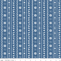 Northern Lights Flannel Fabric Fair Isle Ocean - Natalia Juan Abello - Riley Blake Designs - F15002-OCEAN