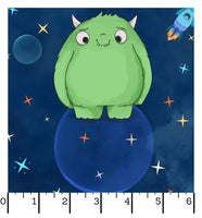 Space Monsters Fabric Panel - Maywood Studio