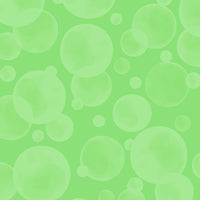 Bubbles Green Fabric - Space Monsters Fabric - Maywood Studio