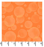 Bubbles Orange Fabric - Space Monsters Fabric - Maywood Studio