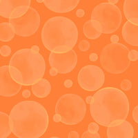 Bubbles Orange Fabric - Space Monsters Fabric - Maywood Studio