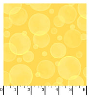 Bubbles Yellow Fabric - Space Monsters Fabric - Maywood Studio