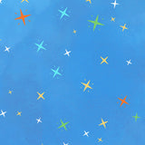 Stars Medium Blue Fabric - Space Monsters Blue - Maywood Studio