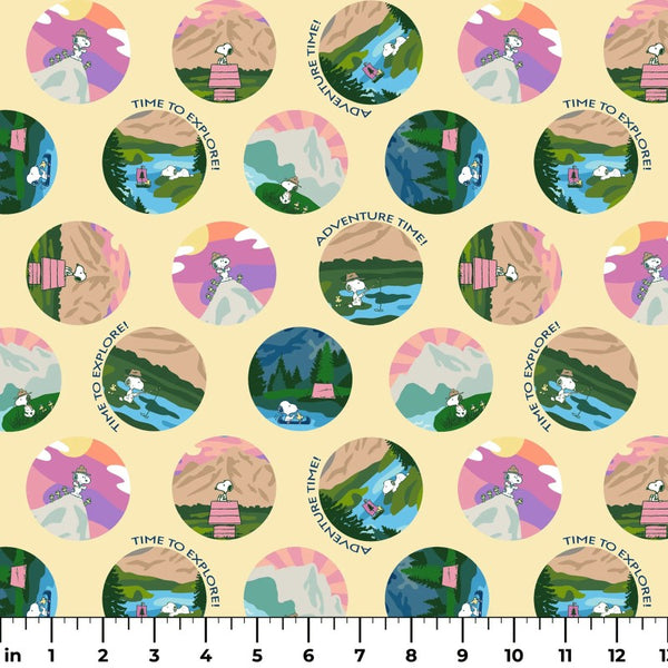 Peanuts Fabric - Snoopy Adventure Awaits - Springs Creative Fabric