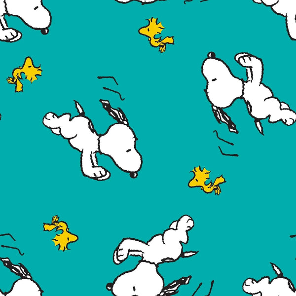 Peanuts FLEECE Fabric - Snoopy & Woodstock on the Go - Springs Creative Fabric