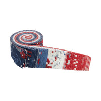 Land of the Brave Fabric Rolie Polie Jelly Roll by My Mind's Eye for Riley Blake Designs