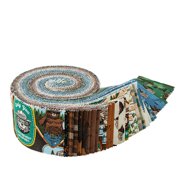 Only You Fabric - Smokey Bear Fabric - Rolie Polie - Jelly Roll - Riley Blake Designs