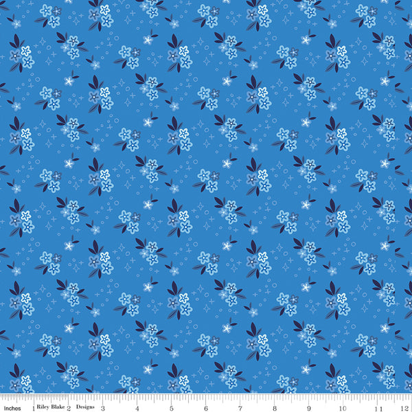 Blue Stitch Ditzy Blue C10061-BLUE Quilting Fabric