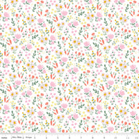 Easter Egg Hunt Floral Powder C10274-WHITE Quilting Fabric