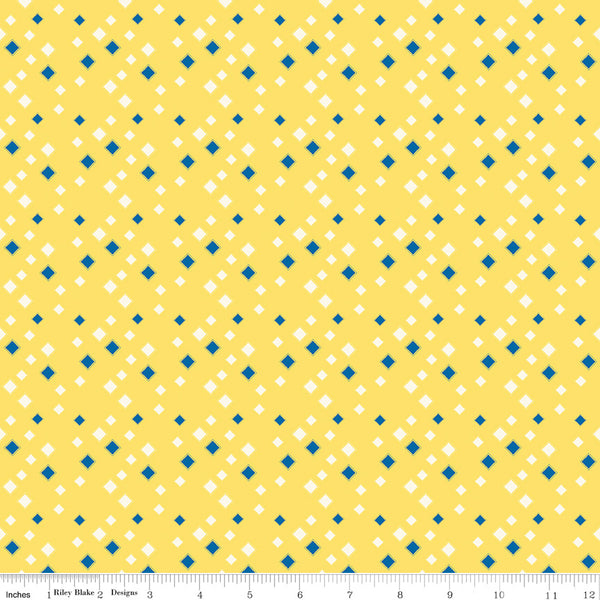 Oh Happy Day Diamonds Yellow C10314-YELLOW Quilting Fabric