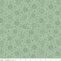 Camp Woodland Fabric Scout Badges Pistachio by Natalia Juan Abello for Riley Blake Designs C10465-PISTACHIO