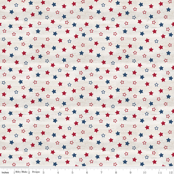 Let Freedom Soar Fabric Stars Off White C10521-OFFWHITE Patriotic Quilting Fabric