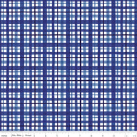 At The Lake Fabric Plaid Blue C10553-BLUE Quilting Fabric