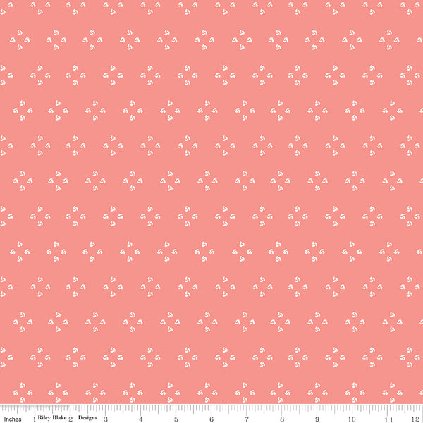 Poppy & Posey French Knots Coral (C10584-CORAL) Quilting Fabric