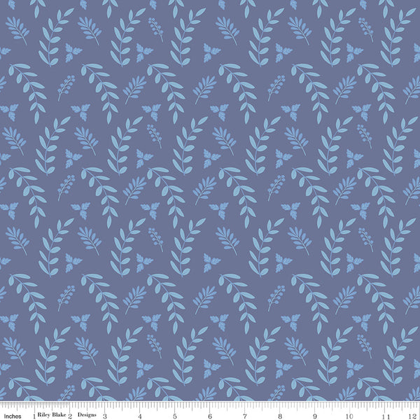 Poppy & Posey Leaves Amethyst (C10585-AMETHYST) Quilting Fabric
