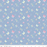 Poppy & Posey Butterflies Periwinkle (C10586-PERIWINKLE) Quilting Fabric