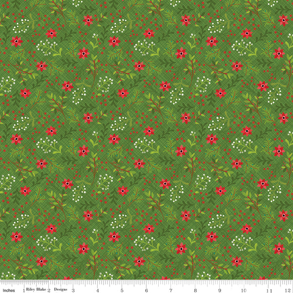 Snowed In Berries Treetop Fabric C10812-TREETOP Quilting Fabric