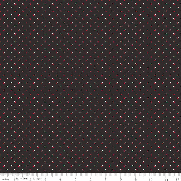 Christmas at Buttermilk Acres Fabric Shirting Black C10906-BLACK Quilting Fabric