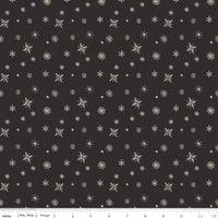 Christmas at Buttermilk Acres Fabric Snowflakes Black C10909-BLACK Quilting Fabric