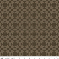 Barn Quilts Fabric Sister's Choice Brown by Tara Reed for Riley Blake Designs C11052-BROWN