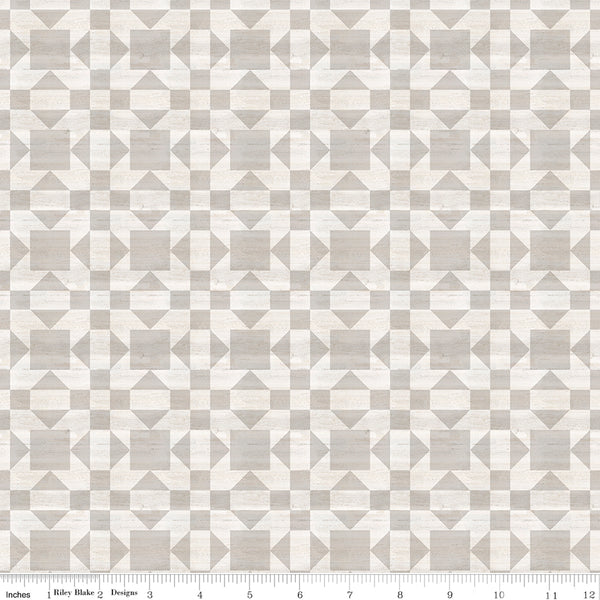 Barn Quilts Fabric Sister's Choice Parchment by Tara Reed for Riley Blake Designs C11052-PARCHMENT