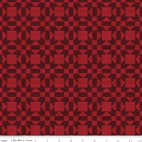 Barn Quilts Fabric Sister's Choice Red by Tara Reed for Riley Blake Designs C11052-RED