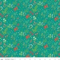 Indigo Garden Fabric Scattered Floral Turquoise by Heather Peterson for Riley Blake Designs C11272-TURQUOISE
