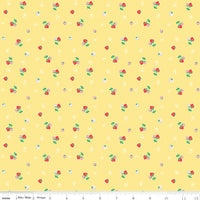 Quilt Fair Fabric Strawberries Yellow by Tasha Noel for Riley Blake Designs C11352-YELLOW
