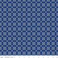 Quilt Fair Fabric - Chain Navy - Tasha Noel - Riley Blake Designs